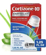 Cortizone-10 Anti-Itch Liquid 1.25 oz – Easy Relief Applicator, Fast Itch Relief