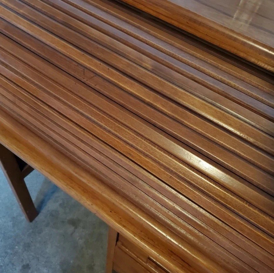 Antique Vintage Childrens Furniture Rolltop Desk Writing Table Kids Height  - Image 2 of 4