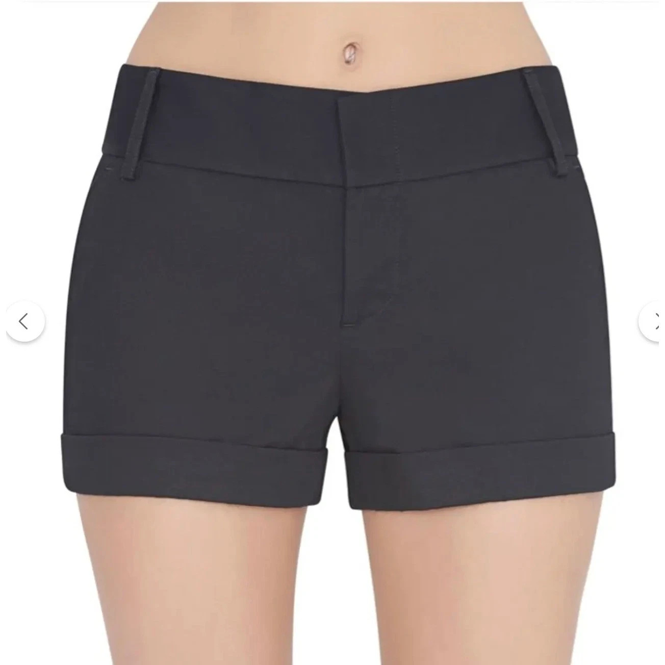 Alice & Olivia Cady Women's Size 6 Black Cuffed Dress Shorts