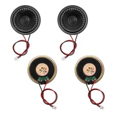 4 Pcs 8 Ohm Small Speaker, 2W 40mm OD Metal Shell Round Magnet Tiny Speaker