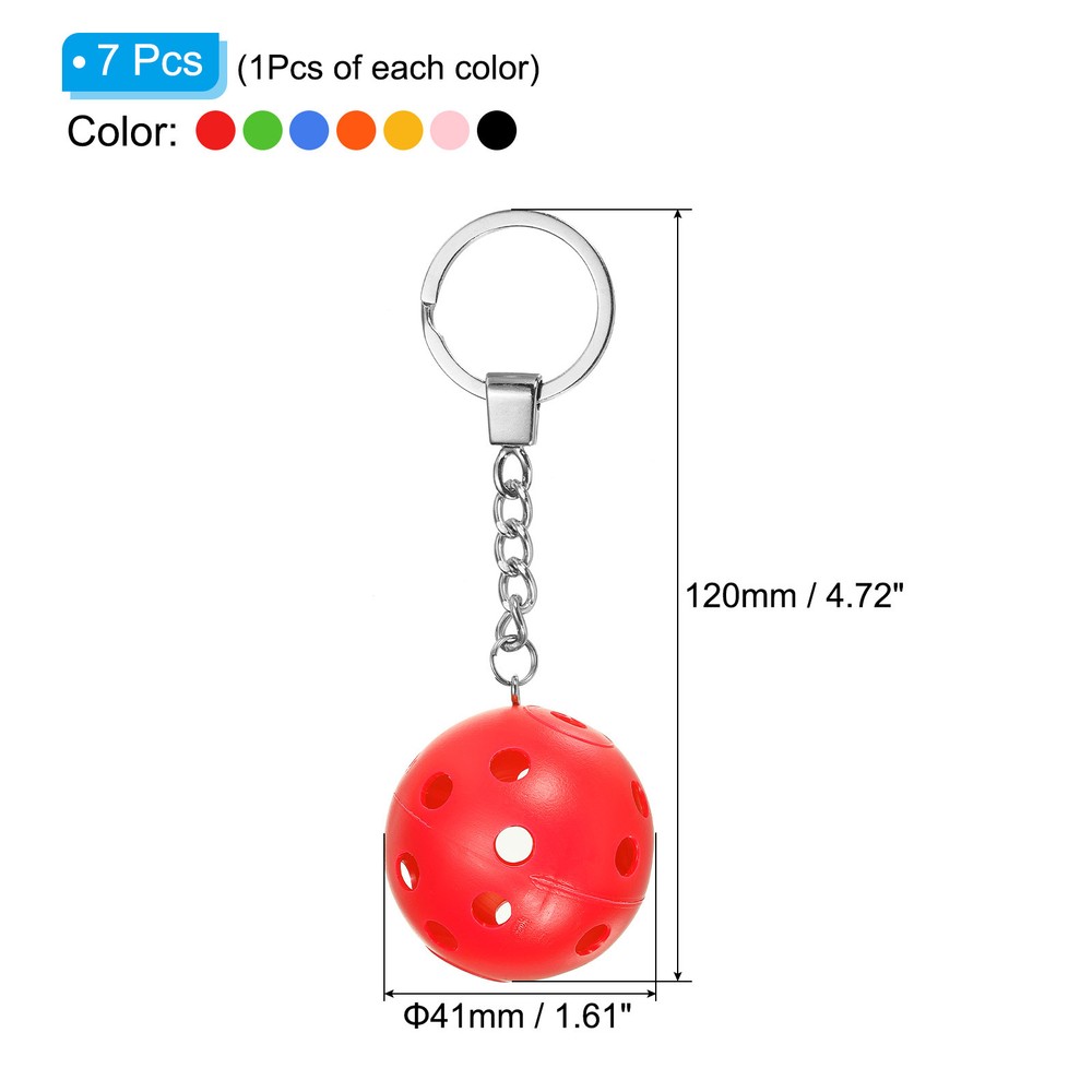 Pickleball Keychain Mini Golf Ball Ornament in 7 PE Plastic Colors Pickleball Keychain Mini Golf Ball Ornament in 7 PE Plastic Colors