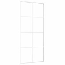 Sliding Door Inner Glass Door Sliding Barn Door Aluminium and ESG Glass vidaXL