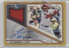 2021 Bowman Chrome Relics Gold Refractor 37/50 Luis Garcia #BCAR-LG Auto y8h