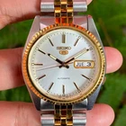 RARE Seiko President SNXJ90 Automatic 7S26-0500 White Dial TwoTone Vintage Watch