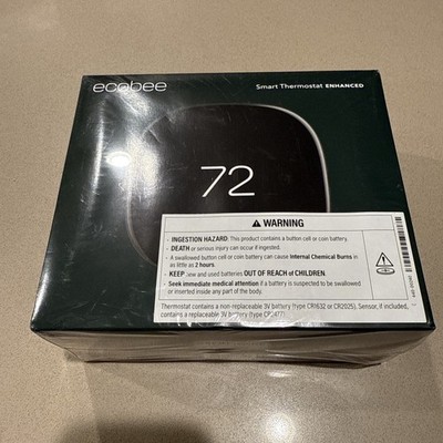 Ecobee EB-STATE6L-01 Smart Thermostat Enhanced Black