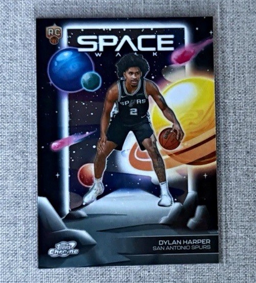 Topps 2025-26 Cosmic Chrome Space Walk Dylan Harper RC Insert SW-7 Spurs