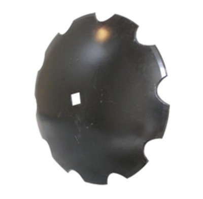 16090203N Notched Disc Harrow Blade 16'' x 7 Gauge 1'' Square x 1.13'' Square Axle