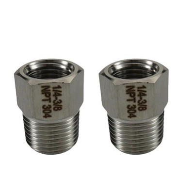 2 Stück 304 SS Reduzierstück Sechskant Buchse für Gartenschlauch Adapter Rohr
