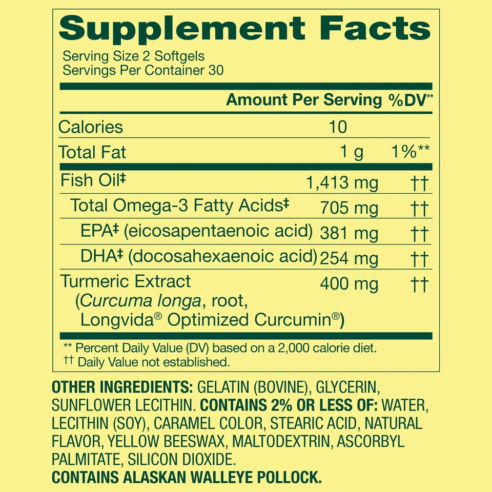 Spring Valley 4-Function Brain Support Dietary Supplement, 60 Count - Image 4 of 4