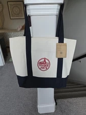 Trader Joe’s Canvas Limited Release Tote Shopping Bag LARGE Navy - NEW w/TAGS