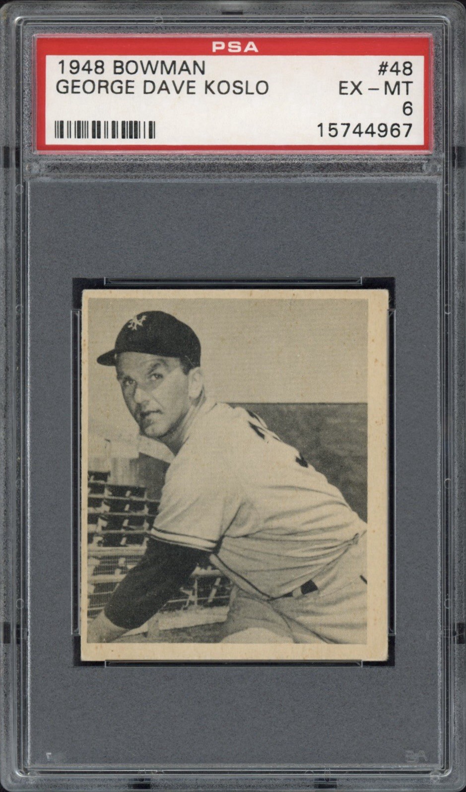 1948 Bowman George Dave Koslo #48 PSA 6 EX-MT New York Giants