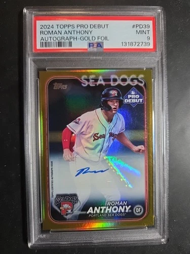 2024 Topps Pro Debut- Roman Anthony Gold Foil /50 PSA 9 #PD39