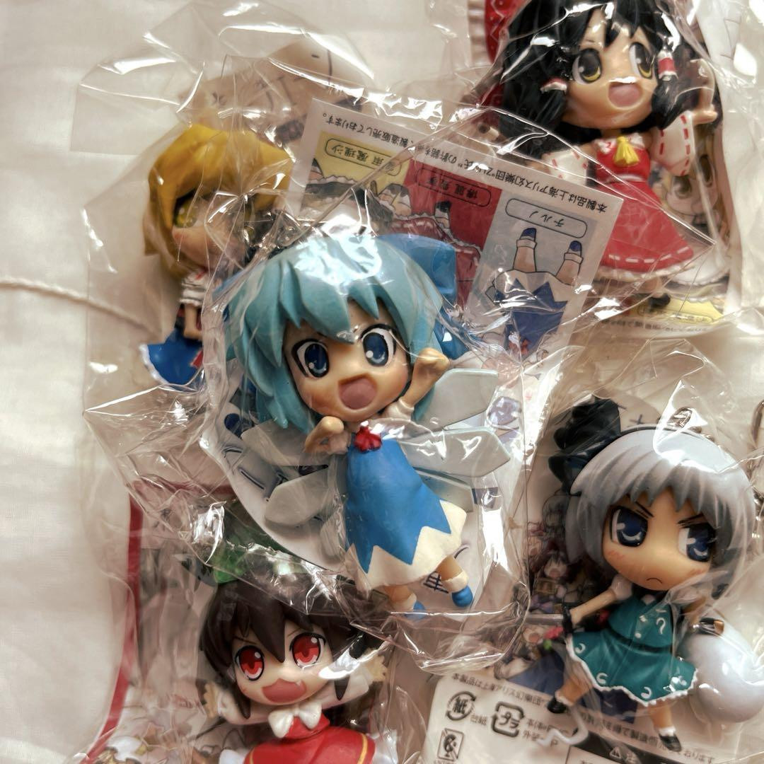 東方プロジェクト キーチェーン フィギュア ホワイトキャンバス ZUN Touhou Project Keychain Figure Set 5pcs Cirno White Canvas