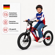 Kinder Elektro-Crossbike 18 Zoll 36V, Not-Aus, Vollfederung, Hydraulikbremsen