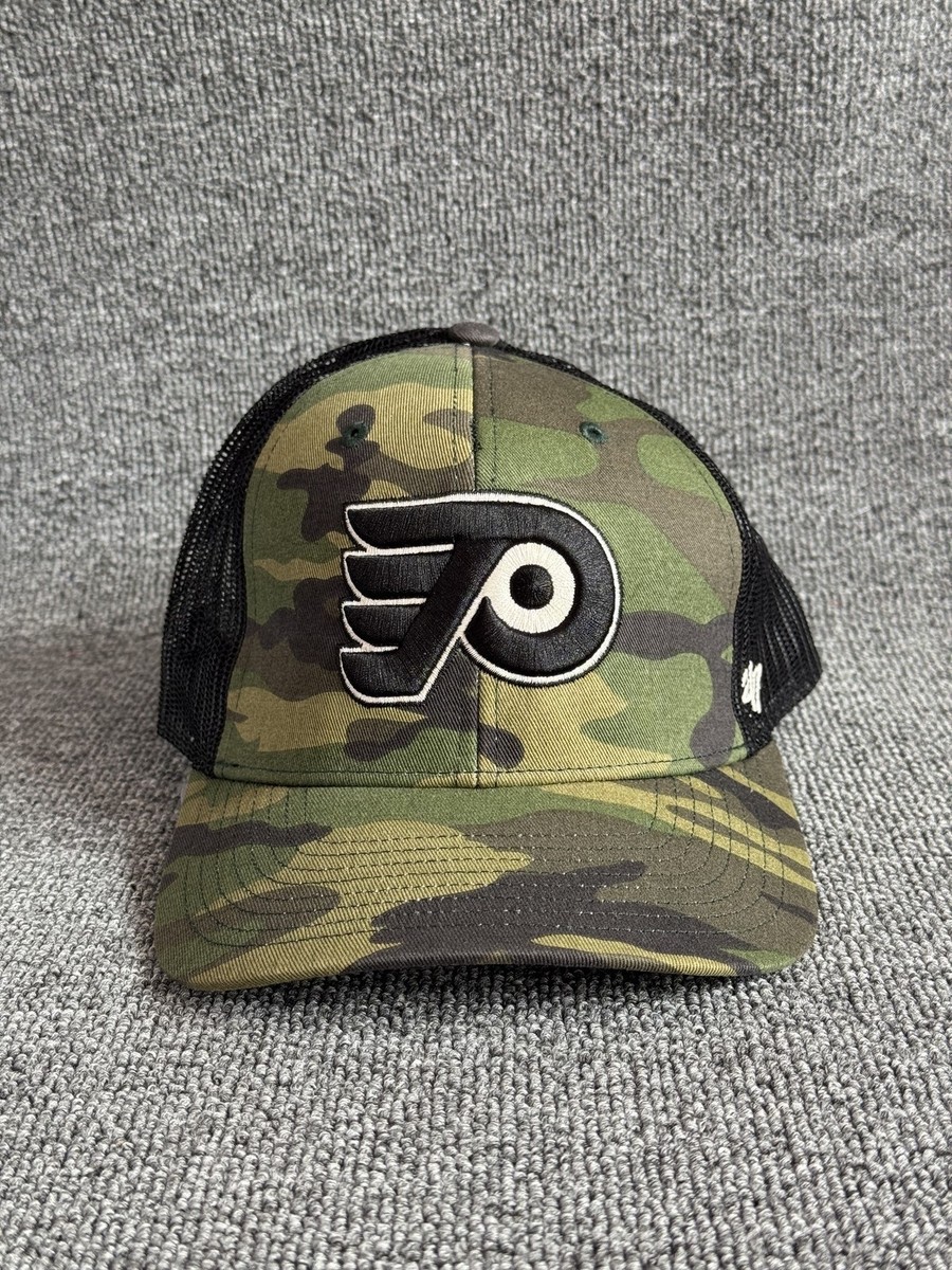 '47 Brand Philadelphia Flyers Trucker Snapback Camo Black Mesh Hat