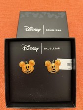 BaubleBar Disney Halloween Stud Earrings Mickey Pumpkin NEW