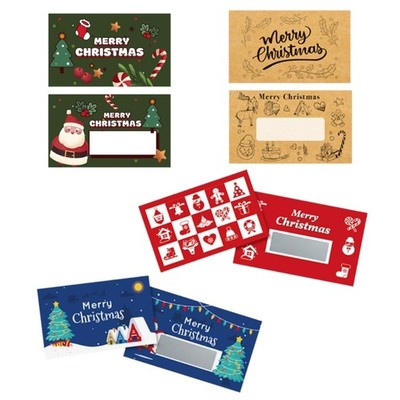 30Pcs Handmade Scratch Off Gift Card Christmas Scratch Off Gift Coupon Tickets