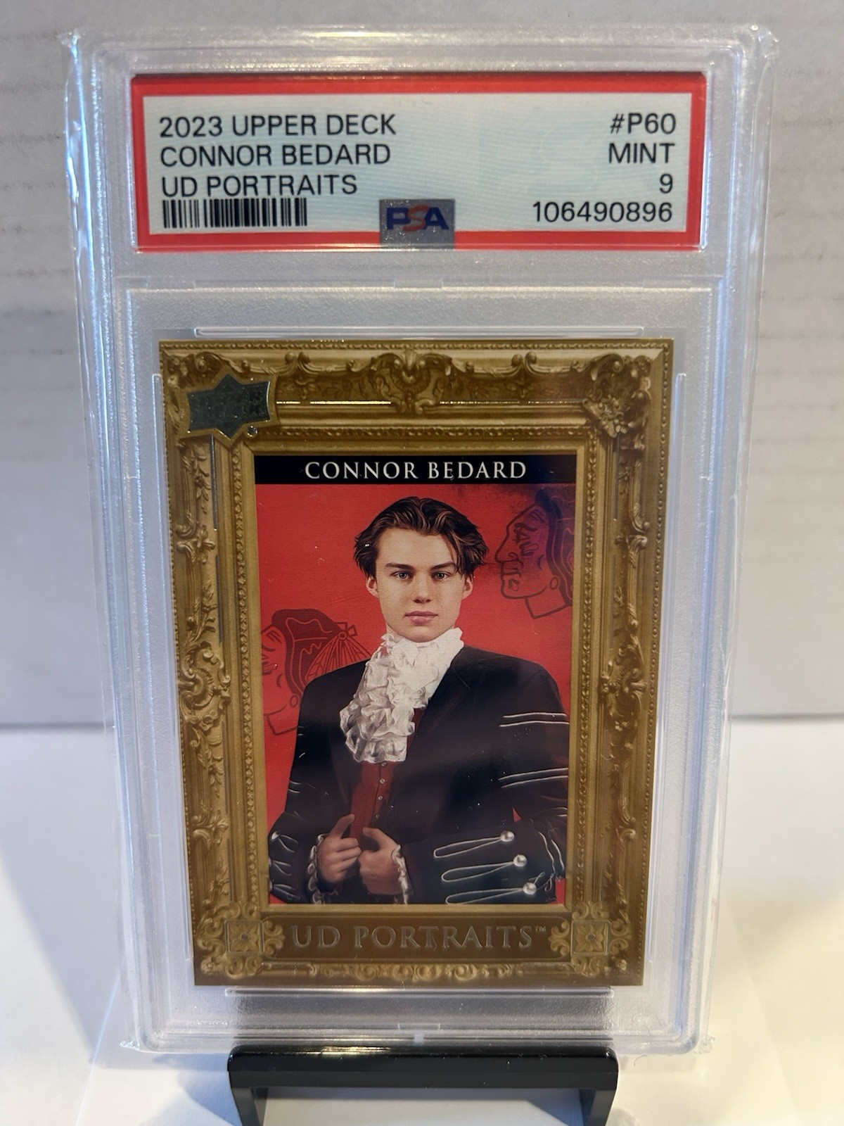 2023-24 Upper Deck Connor Bedard UD Portraits Rookie RC #P60 PSA 9 Blackhawks