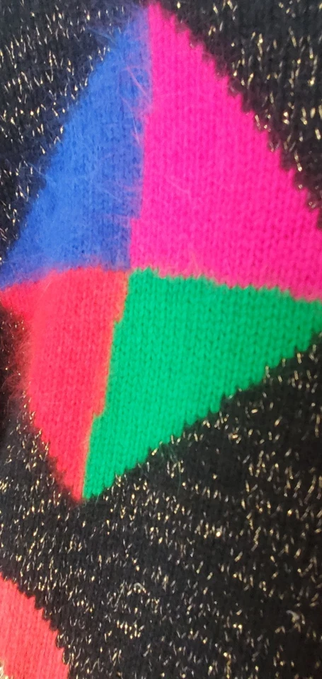 Vintage Rafaella Colorful Abstract Print Sweater Multicolor 90s Geometric Large - Image 2 of 4