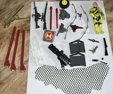 Vintage GI Joe Misc Accessories, guns net rope missles large lot