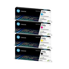HP 210X Black/Cyan/Magenta/Yellow High Yield Toner Cartridge, Pack Of 4