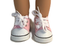 Pink Low Top Sneakers Tennis Shoes for 18 inch Doll Clothes Girl Boy