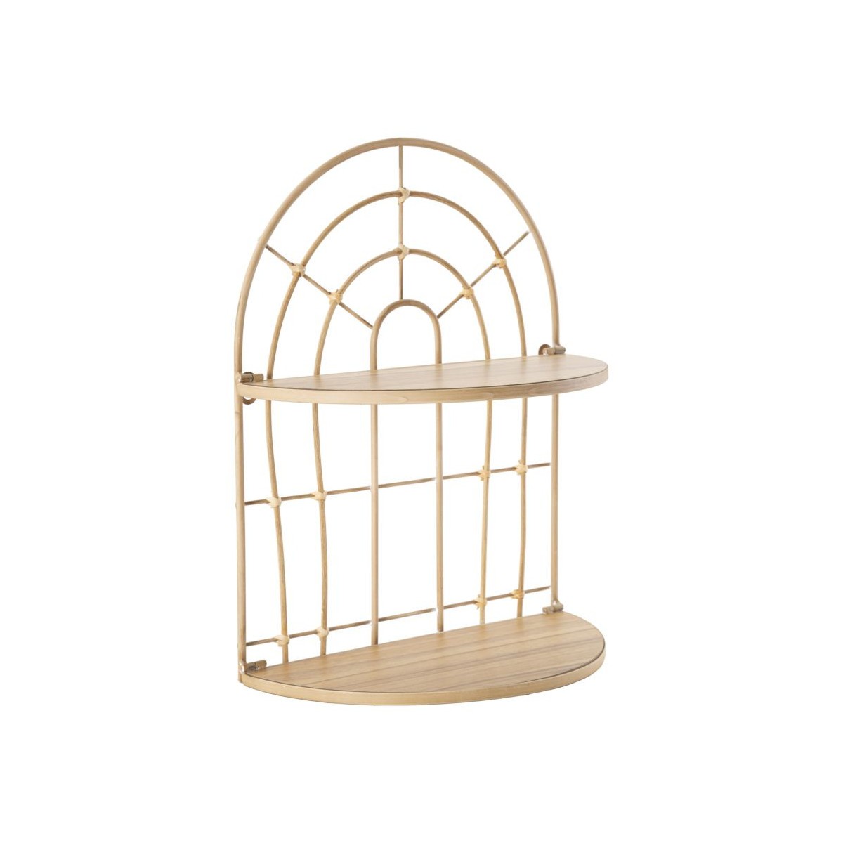 Étagère murale d'architecte Arch 45cm naturel en chêne massif