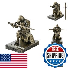 NCQIXIAO Knight Pen Holder Pen Stand Desk Organizer Bronze