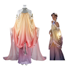 Star Wars Episode II Padm Amidala Lake Dress Cosplay Costume TV Outfit