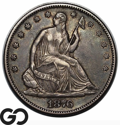 1876-S Seated Liberty Half Dollar, Choice AU++/Unc Better Date San Francisco!
