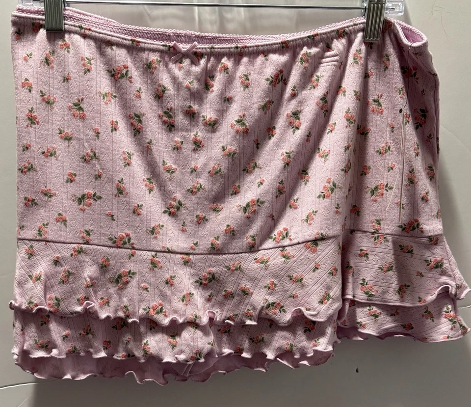 Pantalones cortos No Boundaries para mujer ropa de dormir nueva con etiquetas talla XXL (20) rosa floral Foto 2 de 4