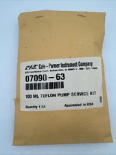 New COLE-PARMER 07090-63 100 ML Teflon Pump Service Kit - 07090-62 - Rebuild Kit