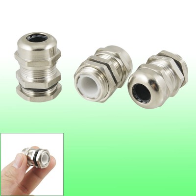 Copper Nickle Plated M16 4-8mm Waterproof Connector Cable Gland 3 Pcs