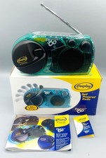 NIOB Freeplay S360 Self Powered Energy blue Clear Radio, solar, windup, VIDEO