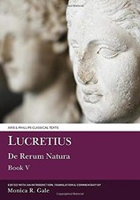 LUCRETIUS: DE RERUM NATURA: BOOK V (ARIS AND PHILLIPS By Monica R. Gale **NEW**