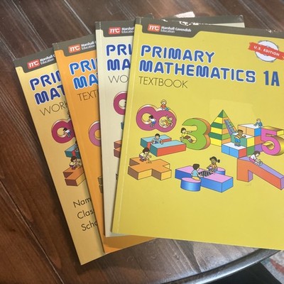 Lot 4 Singapore Math Primary Mathematics 1A 1B Workbook & Textbook 1st Grade