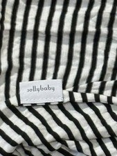 Solly Baby Wrap Black & White Striped Lightweight Soft Stretchy Carrier Newborn