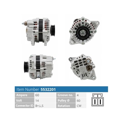 Wechselstromgenerator EB1986Q TA000A17301 MAN2613 8EL738102001 63532613010