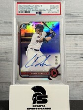 2022 Bowman Chrome Draft Chase DeLauter Refractor /499 Auto PSA 10 #CDA-CD