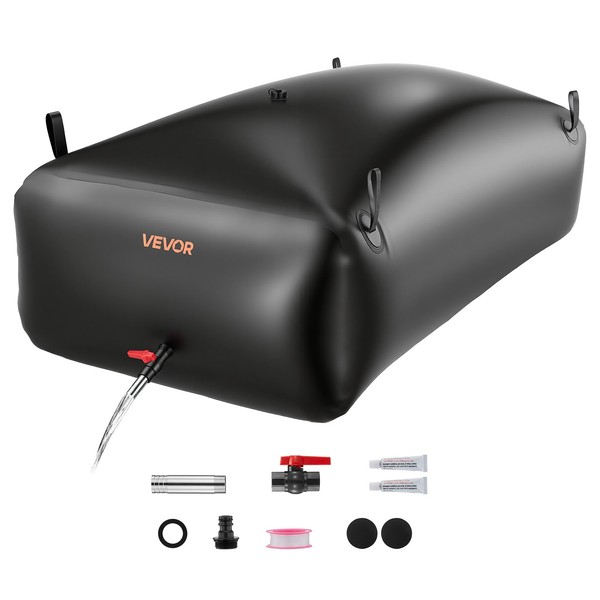Vevor Wasserspeicherblase Wassersack 1000L 1000D Pvc Notwasserspeicher Schwarz-image