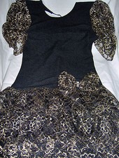Black Stretchy Fancy  Dress Size Small Dip Back Dollar Fashion