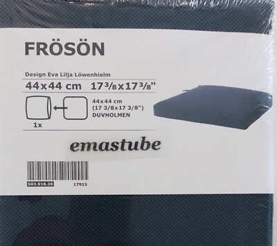 IKEA Frösön Stuhlkissenbezug für draußen 44 x 44 cm blau 503.918.26 NEU OVP