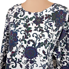 Victoria's Secret Gold Label Cotton Sleep Shirt Women's Size Large Lounge Floral