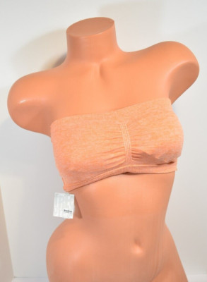 Women's Free Press Orange Bandeau Bralette Size S/M   NWT
