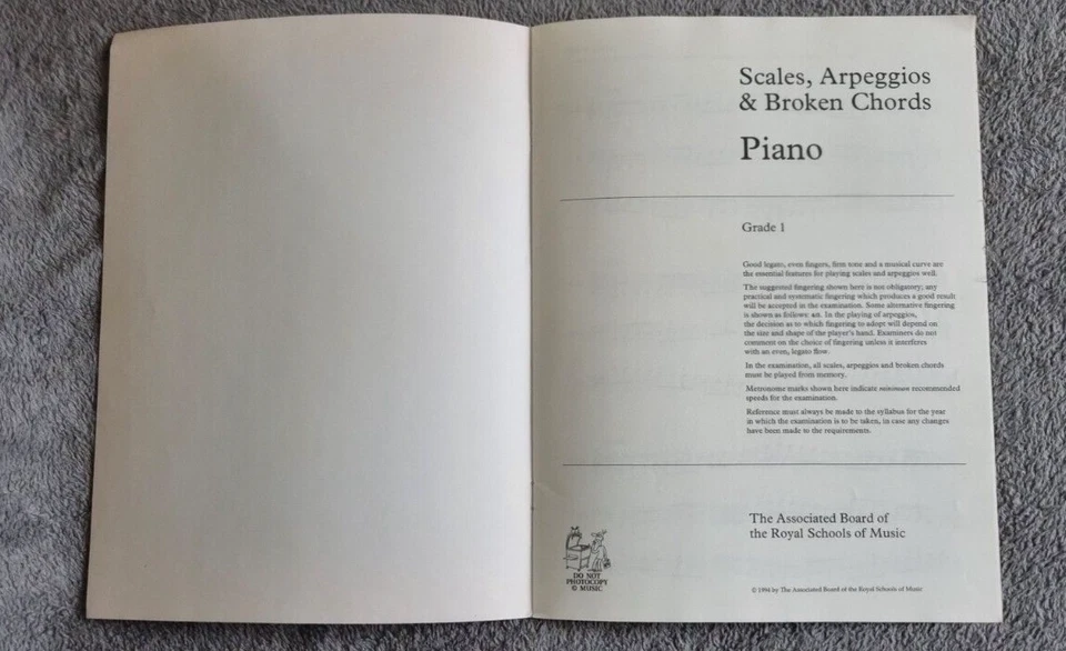 ABRSM -Scales Arpeggios and Broken Chords - Grade 1 - Image 4 of 4