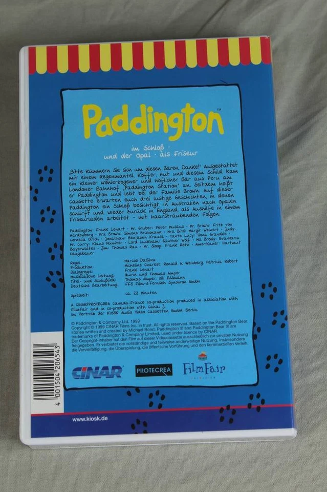 Paddington Kinderfilme - 3 Folgen auf einer VHS Kassette - im Schloß  u.a.  /H - Bild 4 von 4
