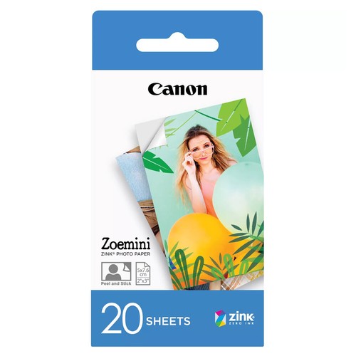 Canon ZP-2030 20 arkuszy | 50 arkuszy papieru cynkowego | 20 naklejek cynkowych | Zoemini - Zdjęcie 5 z 6