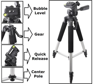 57'' Pro-Series Tripod With Case For Olympus OM-D E-M10 E-M5 Mark II E-M1 SP-100