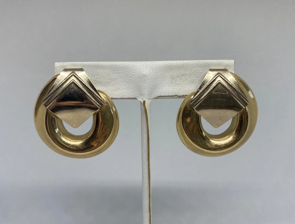 Vintage 14k Italian Gold Earrings SIGNED F.J