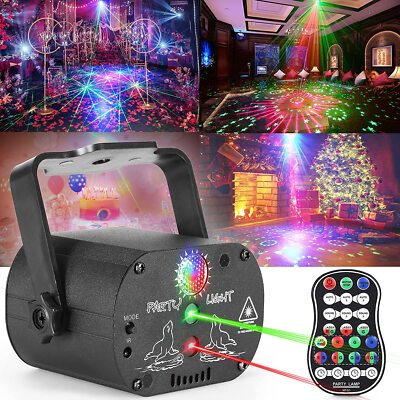 480 Muster Akku Laser Projektor LED Laserlicht Party Disco Partydekoration USB